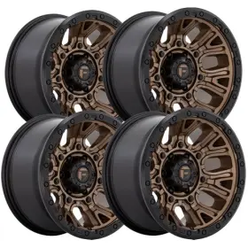 D82617908445 Fuel Set Of 4 D826 Traction 17x9 6x5.5 Inch -12mm Bronze Wheels Rims 17