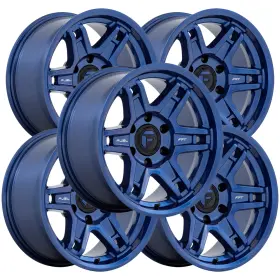 D83917858447 Fuel Set Of 5 D839 Slayer 17x8.5 6x5.5 Inch 1mm Blue Wheels Rims 17