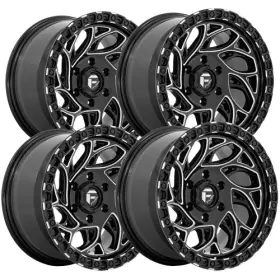 D84015806537 Fuel Set-4 D840 Runner Or 15x8 5x4.5 Inch -19mm Black/milled Wheels Rims 15