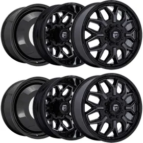 D87520827235-6 Fuel Set Of 6-20 Inch D875 Flux Dually 8x6.5 Black/tint Wheels Rims