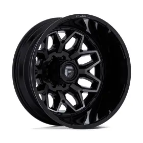 D87522828d25 Fuel D875 Flux Dually 22x8.25 8x165.1 Et-227 Gloss Blk Brush Gray Tint Qty 1