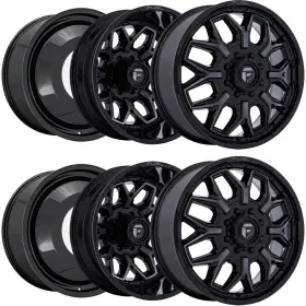 D87522829335-6 Fuel Set Of 6-22 Inch D875 Flux Dually 8x210 Black/tint Wheels Rims