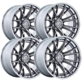 Fuel Fc402ap22108018n Set Of 4 Fusion Forged Catalyst 22x10 8x6.5 Inch Platinum/chrome Wheels Rims