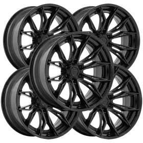 Fc404mx20106818n Fuel Set Of 5 Fc404 Mutiny 20x10 6x5.5 Inch -18mm Double Black Wheels Rims