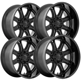Fc853mb22908601 Fuel 4 D853 Darkstar 22x9 5x5.5 Inch /5x150 1mm Double Black Wheels Rims 22