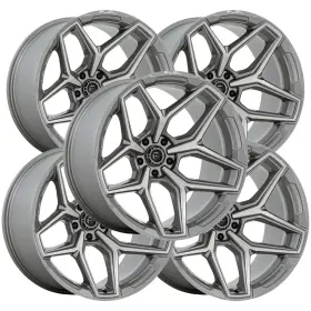 Fc854ax17905012n Fuel Set Of 5 Fc854 Flux 17x9 5x5 Inch -12mm Platinum Wheels Rims 17
