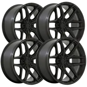 Fc854mx20906420 Fuel Set Of 4 D854 Flux 20x9 6x4.5 Inch 20mm Blackout Wheels Rims 20