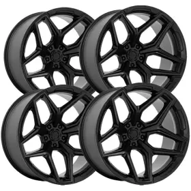 Fc854mx22125044n Fuel Set Of 4 Fc854 Flux 5 22x12 5x5 Inch -44mm Blackout Wheels Rims 22