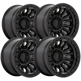 Fc857mb20908501 Fuel Set Of 4 Fc857 Rincon 20x9 5x5.5 Inch 1mm Double Black Wheels Rims 20