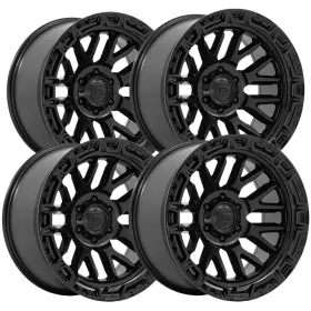 Fc890mb20906801 Fuel Set Of 4 Fc890 Rail 20x9 6x5.5 Inch 1mm Double Black Wheels Rims 20
