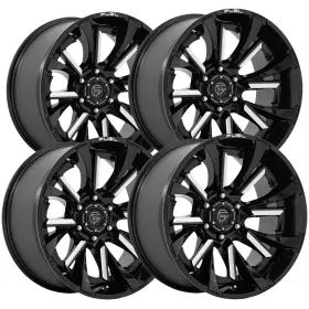 Fc895be20908701 Fuel Set Of 4 Fc895 Tantrum 20x9 8x170 1mm Black/milled Wheels Rims 20 Inch