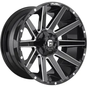 D61520008247 Fuel Off-road One 20x10 D615 Contra 8x6.5/8x165.1 -18 Gloss Black Milled Wheel Rim 125.1