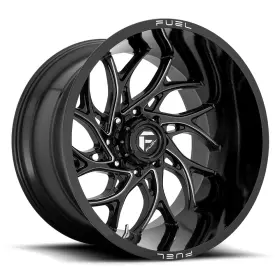 D74120007547 Fuel Off-road One 20x10 D741 Runner 5x5/5x127 -18 Black Milled Wheel Rim 71.5
