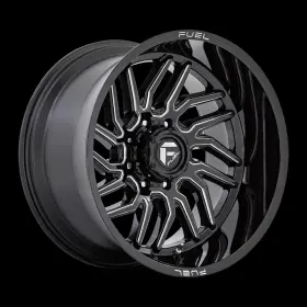 D8072090b457 Fuel Off-road 20x9 D807 Hurricane Gloss Black Milled Wheels 5x5.5 20mm Set Of 4