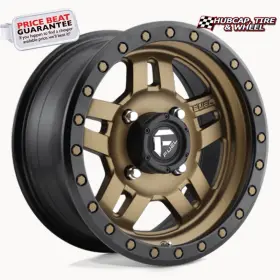 Anza-d583 Fuel Utv D583 Matte Bronze Black Bead Ring - 15x7 4x156 Bp 13mm Ofs 1 Wheel