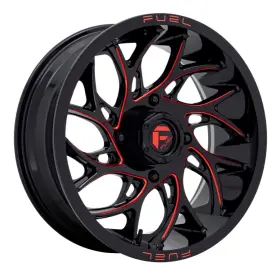 D7792470a544 Fuel Utv Runner D779 24x7 4x156 Et13 Gloss Black Milled Candy Red Qty Of 1