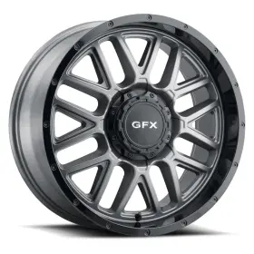 785-8165-00 G-fx Tm-5 17x8.5 Matte Grey And Black Lip Wheel Rim 8x165.1 8x6.5 Qty 1