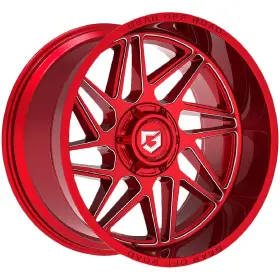 761rm-2108119 Gear Off-road 761rm Ratio 20x10 8x6.5 Inch -19mm Red/milled Wheel Rim 20