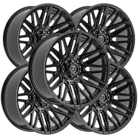 770b-2206819 Gear Off-road Set Of 5 770b Edge 22x10 6x135/6x5.5 Inch -19mm Gloss Black Wheels Rims