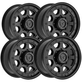 774sb-6808700 Gear Off-road Set Of 4 774sb Nighthawk 16x8 8x170 0mm Satin Black Wheels Rims