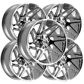 777c-2090900 Gear Off-road Set Of 5 777c Vortex 20x9 5x5 Inch /5x5.5 0mm Chrome Wheels Rims 20