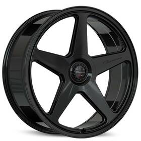 Giovanna 2410p10gocingbr Set Of 4 - 24x10 Cinque Gloss Black 5x130 10mm 84.1mm- Light Weight
