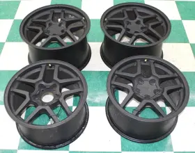 09594325 Gm 02ft C5z Z06 Note Black Oem 17 Inch And 18 Painted Alloy Wheels Set Front Rear Wty