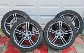 09596783 Gm 2008-2010 C6 Corvette Oem Front And Rear Wheels 5 Double Spoke Gunmetal Qx1 24k Mi