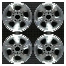 12368865 Gmc Set 1998-2005 Chevy Blazer Jimmy S15 S10 Sonoma Machined Argent Wheels Rims 5063