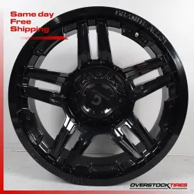 Ga644 Granite Alloy 644-2985bkg 18 2 New 20x9 18mm / 5x139.7 20 Inch Gloss Black Rims Wheels