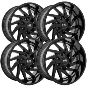H704-201037119gb Hardrock Off-road Set Of 4 H704 Crusher 20x10 6x135/6x5.5 Inch -19 Gloss Black Wheels Rims