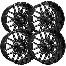 Hardrock Off-road H709-201270151gbm Set Of 4 H709 Commander 20x12 8x170 -51mm Black/milled Wheels Rims
