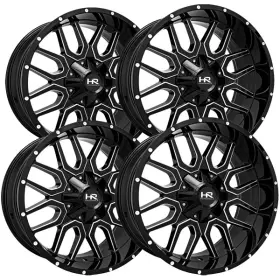 H709-201270151gbm Hardrock Off-road Set Of 4 H709 Commander 20x12 8x170 -51mm Black/milled Wheels Rims