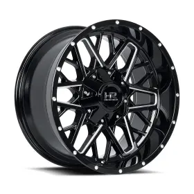 H714-201037119gbm Hardrock Offroad H714 20x10 6x135/6x139.7 Et-19 Gloss Black Milled Qty Of 4