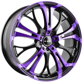 So20806435bk-pr Hd 20 Inch X8 Purple Accent Aluminum Alloy Wheel Spinout 5x4.5 / 5x120 35 Offset