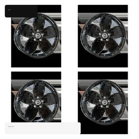 Heritage Wheel Sakuram5114188535blk Set Of 4 Sakura 18x8.5 5x114.3 35 Black Wheels Rims