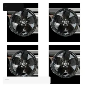 Sakuram5114188535blk Heritage Wheel Set Of 4 Sakura 18x8.5 5x114.3 35 Black Wheels Rims