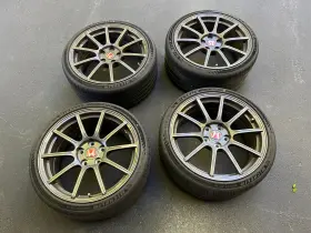 08w19-t60-100 Honda Civic Type R Fl5 Oem 19 Inch Forged Wheels With Michelin Pilot Sport 4s Tires