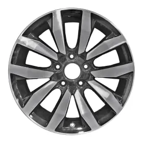 63996 Honda 196743069906 Reconditioned Oem Alloy Wheel 17x7 Fits 2014-15 Civic Machined/black