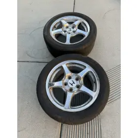 560-63818 Honda Oem S2000 Ap1 Rear Factory Wheels With Center Caps Chrome - Pair