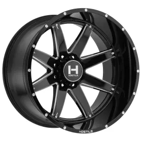 H109-2212818047b Hostile H109 Alpha 22x12 8x180 -44mm Black/milled Wheel Rim 22 Inch