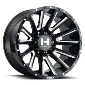H123-2212817047b Hostile 4-new 22 Inch H123 Typhoon Wheels 22x12 8x170 -44 Black Milled Rims 125.2