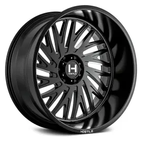 H131-2212816547bb Hostile H131 Syclone Wheels 22x12 -44 8x165.1 125.2 Black Rims Set Of 4