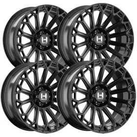 H142-2010613547bb Hostile Set Of 4 H142 Warrior 20x10 6x135 -19mm Satin Black Wheels Rims