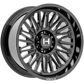 H143-2210655045ga Hostile H143 Rampage 22x10 6x5.5 Inch -25mm Gloss Black Wheel Rim 22