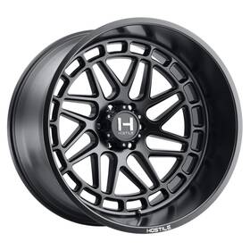 Hostile Wheels H122-2414655045bb 24x14 Reaper H122 Satin Black Wheel 6x5.5 Bolt Pattern -76mm Offset
