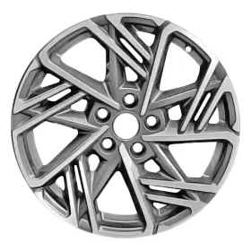 52910j9850 Hyundai 18x7.5 Snowflake Design Alloy Wheel Machined And Painted Dark Charcoal Metallic