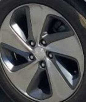 Hyundai 560-70886a 2017 Sonata Oe Wheel 17x7 Exposed Lug Nuts 5 Spoke Hybrid With Tpms