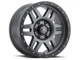 1417858347tt Icon Six Speed 17x8.5 6x5.5 0mm Offset 4.75in Bs 108mm Bore Titanium Wheel