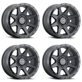 Icon 1818909060db 4x Rebound Wheel 18x9 6x5.5 Et 25 Cb 95.1 Bs 6 Double Black